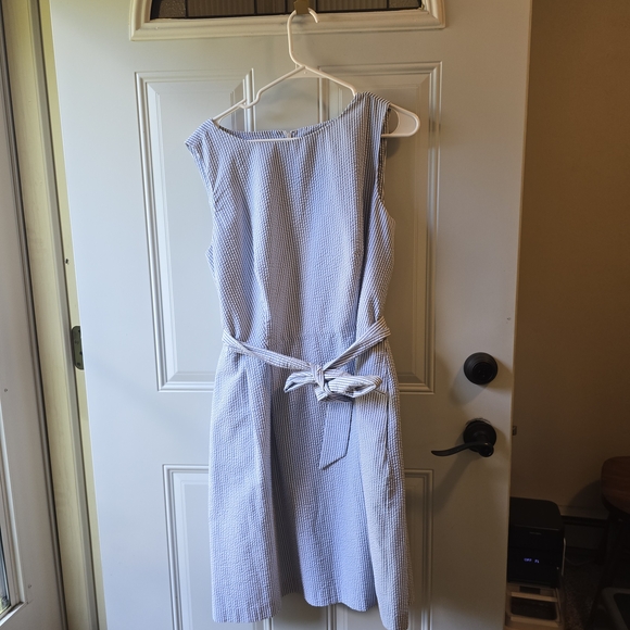 Anne Klein Blue and White Striped Dress - Picture 1 of 4